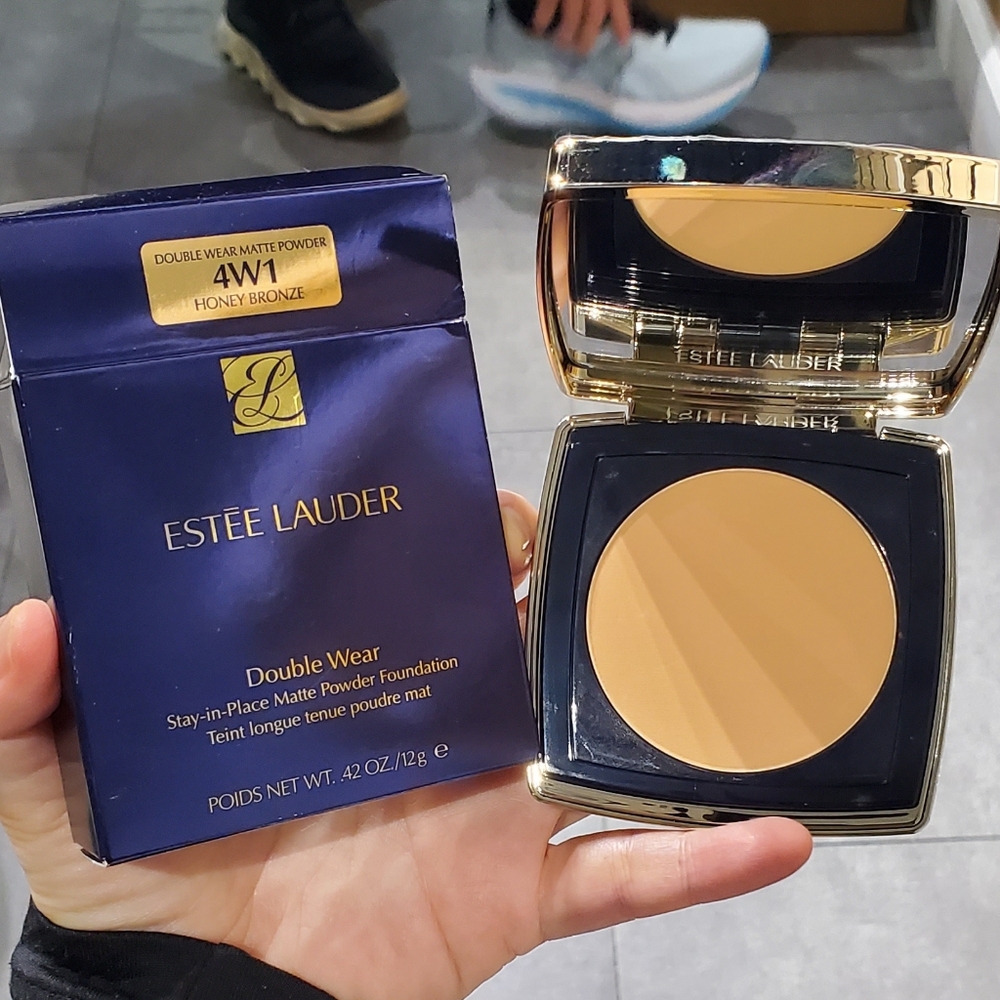 Estee Lauder Double Wear Matte Powder Foundation - 4W1 Honey Bronze